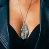 Image of Raw Aura Tourmaline Cluster Necklace from The Rishis Are Back Collection