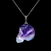 Image of Fluorite Healing Crystal Skull Necklace With Real 925 Silver Chain from The Rishis Are Back Collection