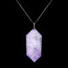 Image of Hexagonal Amethyst Crystal Necklace With Real 925 Silver Cable Chain