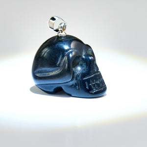 Black Obsidian Crystal Skull Pendant