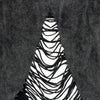 Image of Authentic Distressed Cut- Out T-Shirt: Black Clouds