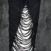 Image of Authentic Distressed Cut- Out T-Shirt: Black Clouds