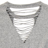 Image of Authentic Distressed Cut Out T-Shirt Made From New Concrete Color T-Shirt