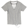 Image of Authentic Distressed Cut Out T-Shirt Made From New Concrete Color T-Shirt