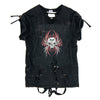 Image of Authentic Vintage Distressed Cut- Out Black T-Shirt with Spider