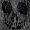 Image of Authentic Distressed Cut Out Vintage Wash T-Shirt, Black Skull Shadow