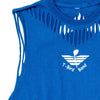 Image of Authentic Distressed Vintage Cut Out T-Shirt Blue Sky